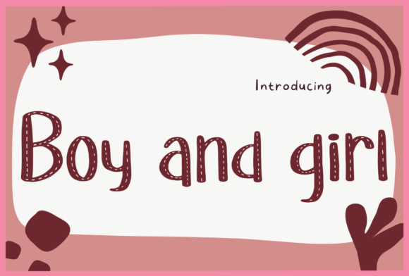 Boy and Girl Font for Editorial Design