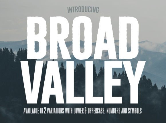 Broad Valley: A Bold Display Font for Digital Branding