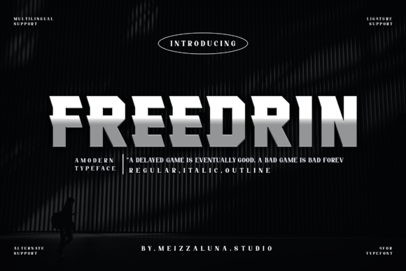 Freedrin: A Cyber-Punk Font for Bold Branding