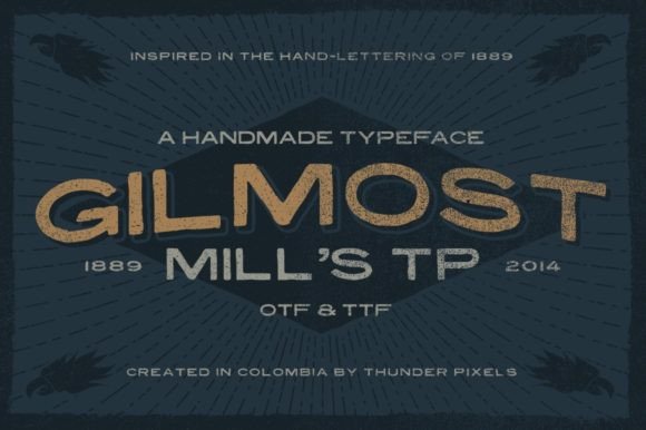 Gilmost Mill s: A Vintage-Inspired Display Font for Editorial Design