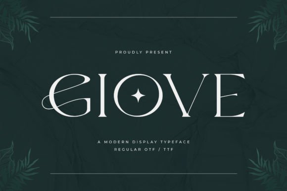 Giove Display Font for Editorial Design