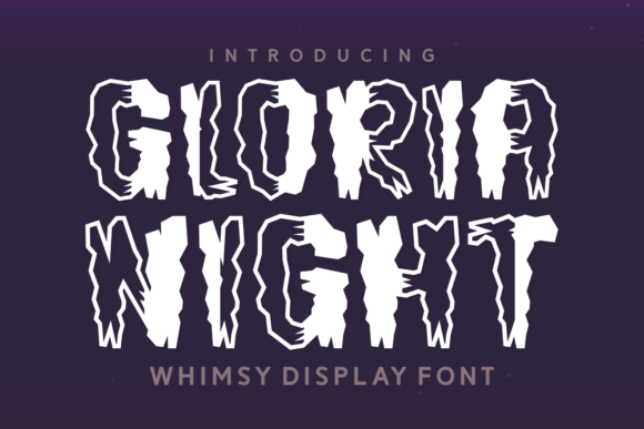 Gloria Night Font for Craft Projects