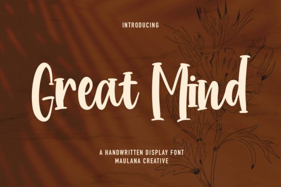 Great Mind: A Playful Handwritten Display Font for Editorial Design