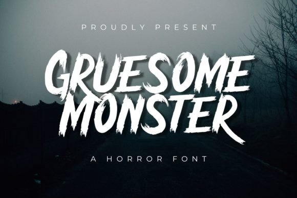 Gruesome Monster: A Spooky Brush Display Font for Bold Branding