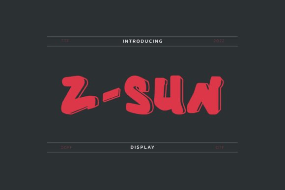 Z Sun: A Bold Display Font for Modern Editorial Design
